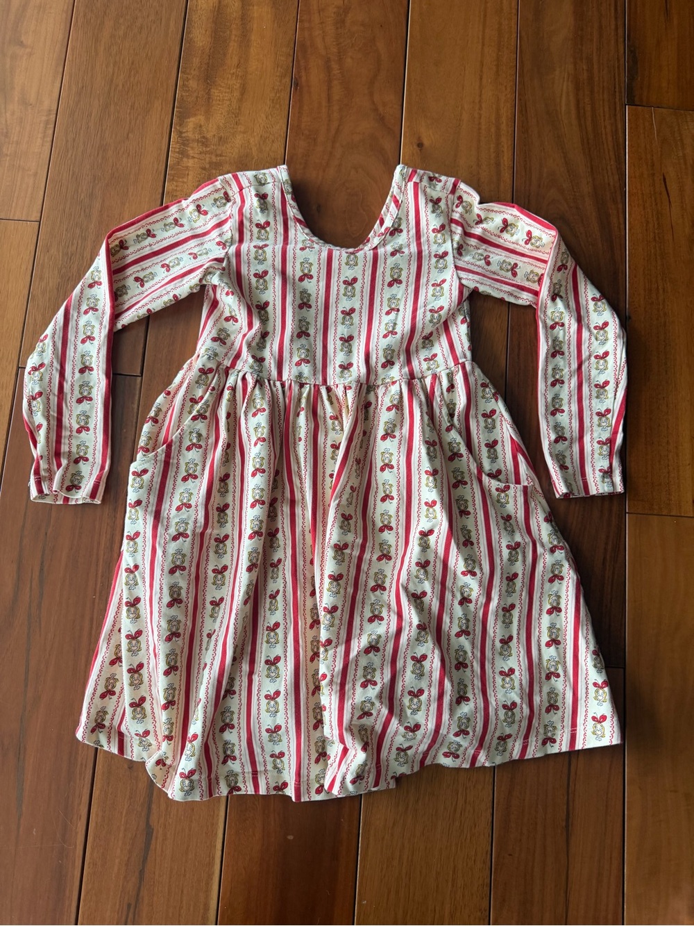 EUC Hanna Anderrson Dr. Seuss Grinch Long Sleeve Skater Dress w/ Pockets Size 5